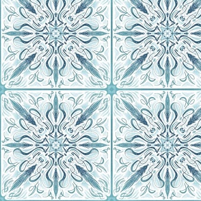 Etched tile- White