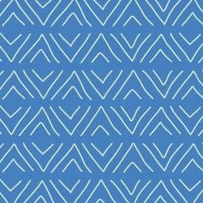 Boho Triangle Stripes - Electric Blue