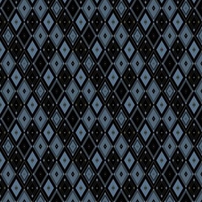 Geometric Diamonds - Glory Small (blue and black 2 mezzo texture)