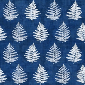 Ferns of the Pacific Northwest in Shibori Style, inverted