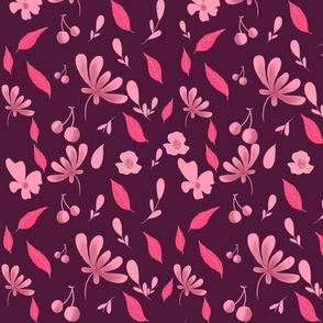 Magenta floral pattern