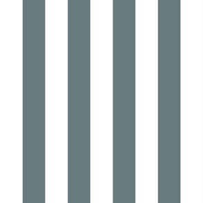 35 Slate Gray Blue- Vertical Stripes- 2 Inches- Awning Stripes- Cabana Stripes- Petal Solids Coordinate- Grey- Grayish Blue- Muted Blue- Coastal- Neutral- Large