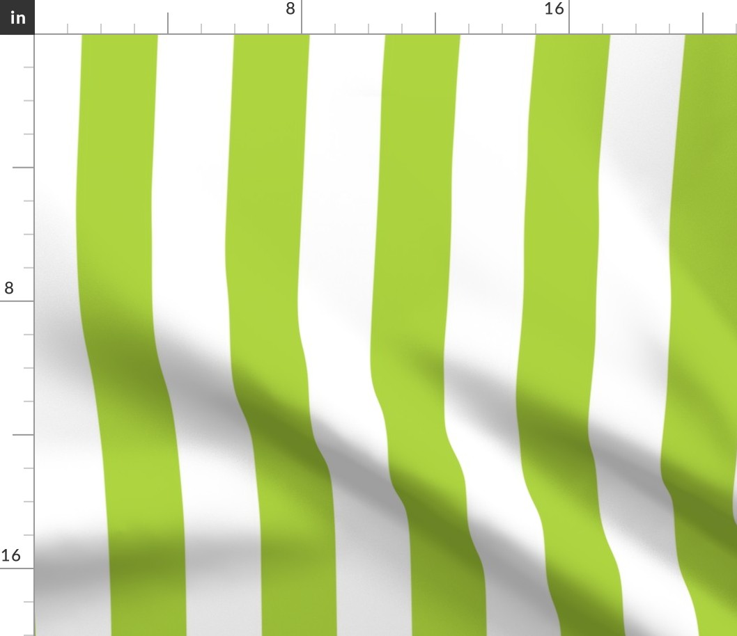 40 Lime Green- Vertical Stripes- 2 Inches- Awning Stripes- Cabana Stripes- Petal Solids Coordinate- Spring- Bright Green- Large