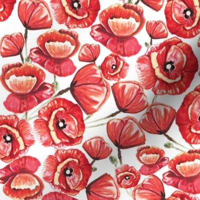 Hand-painted Poppies