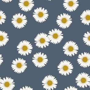 Daisies in Dark blue - medium 