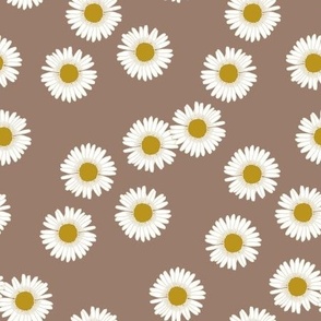 Daisies in Mocha - medium 