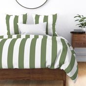 42 Sage Green- Vertical Stripes- 4 Inches- Awning Stripes- Cabana Stripes- Petal Solids Coordinate- Neutral Green- Extra Large