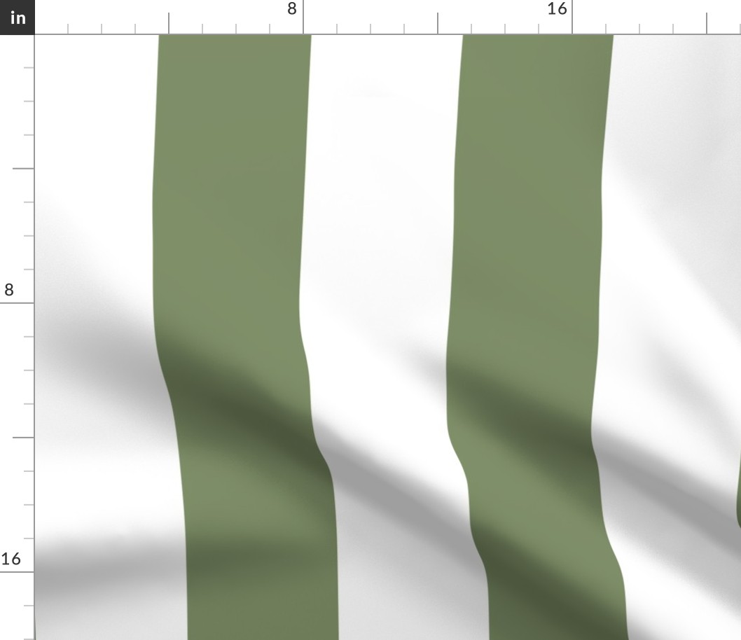 42 Sage Green- Vertical Stripes- 4 Inches- Awning Stripes- Cabana Stripes- Petal Solids Coordinate- Neutral Green- Extra Large