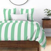 43 Jade Green- Vertical Stripes- 4 Inches- Awning Stripes- Cabana Stripes- Petal Solids Coordinate- Extra Large