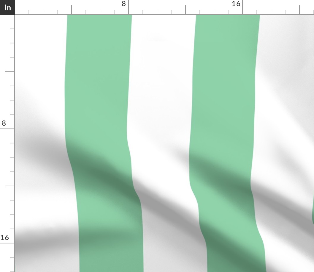 43 Jade Green- Vertical Stripes- 4 Inches- Awning Stripes- Cabana Stripes- Petal Solids Coordinate- Extra Large