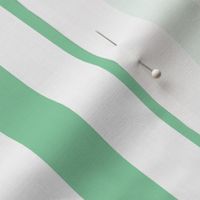 43 Jade Green- Vertical Stripes- 1 Inch- Awning Stripes- Cabana Stripes- Petal Solids Coordinate- Medium