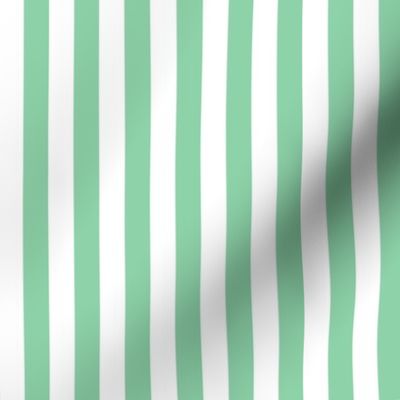 43 Jade Green- Vertical Stripes- Half Inch- Awning Stripes- Cabana Stripes- Petal Solids Coordinate- Small