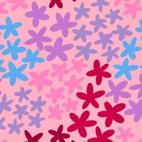 Multicolor groovy floral pattern 
