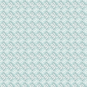 Happy Hearts Diamond Teal & Ivory Medium