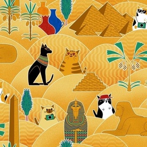 Cats on vacation in Ancient Egypt 