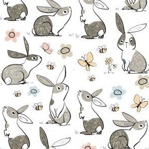 Minimalist Bunny Nursery - Small Scale