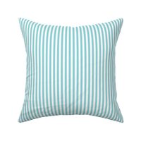 45 Pool - Vertical Stripes- Quarter Inch- Awning Stripes- Cabana Stripes- Petal Solids Coordinate- Turquoise Blue- Bright Pastel Blue- Summer- Extra Small