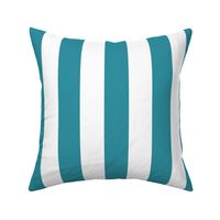 46 Lagoon - Vertical Stripes- 2 Inches- Awning Stripes- Cabana Stripes- Petal Solids Coordinate- Turquoise Blue- Summer- Large