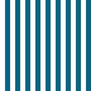 47 Peacock - Vertical Stripes- 1 Inch- Awning Stripes- Cabana Stripes- Petal Solids Coordinate- Turquoise Blue- Teal- Summer- Medium