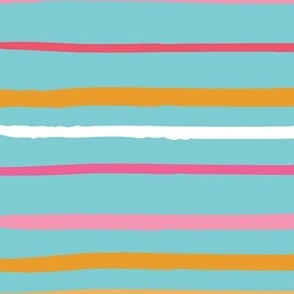 Bright Paradise Stripe-Horizontal-Medium Scale