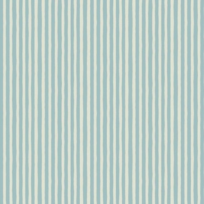 Blue and cream white stripes painted