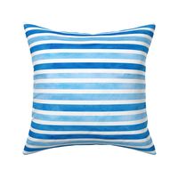 Watercolor blue horizontal stripes