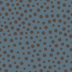 Dots - Blue/Chocolate