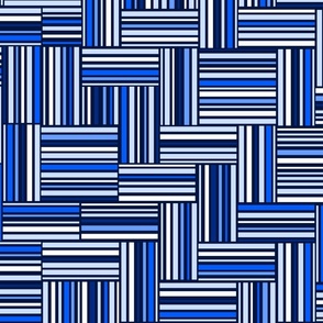 Just stripes Cobalt Blue Tints (Cheater's Quilt) #005CFF
