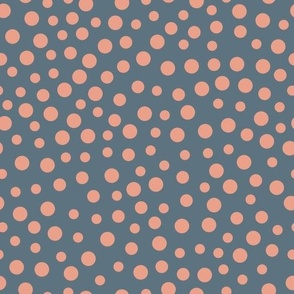 Dots - Blue/Peach