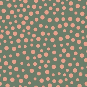 Dots - Green/Peach