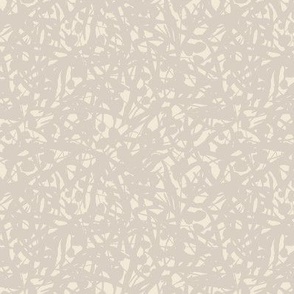 Floral Remnants Whisper - Small - Neutral Light Soft White Tan Beige Bone Stone Ivory Botanical Abstract Flower Tulip Toss Non-Directional Blender Repeat Vector Pattern