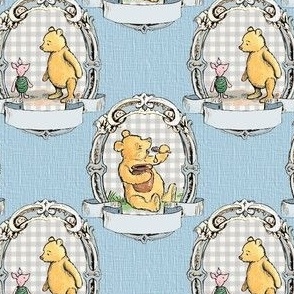 Classic Winnie-the-Pooh Character Oval Frames - Medium Blue
