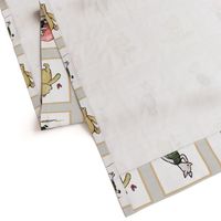 Classic Winnie-the-Pooh and Piglet - Easy Quilt Panel - Light Gray - Image Set 1 of 2