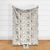 Classic Winnie-the-Pooh Characters - Easy Quilt Panel - Light Gray - Image Set 2 of 2