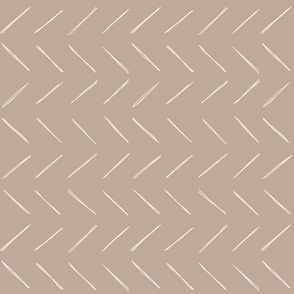 Rotated freehand chevron on Doeskin light brown