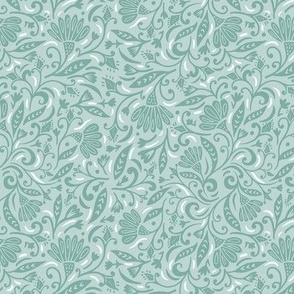 dusky teal vintage floral small scale 6