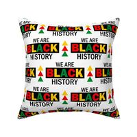 Large Scale We Are Black History Juneteenth 1865 Red Yellow Gold and Green on White