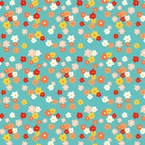 Retro Ditzy Daisies medium