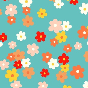 Retro Ditzy Daisies large