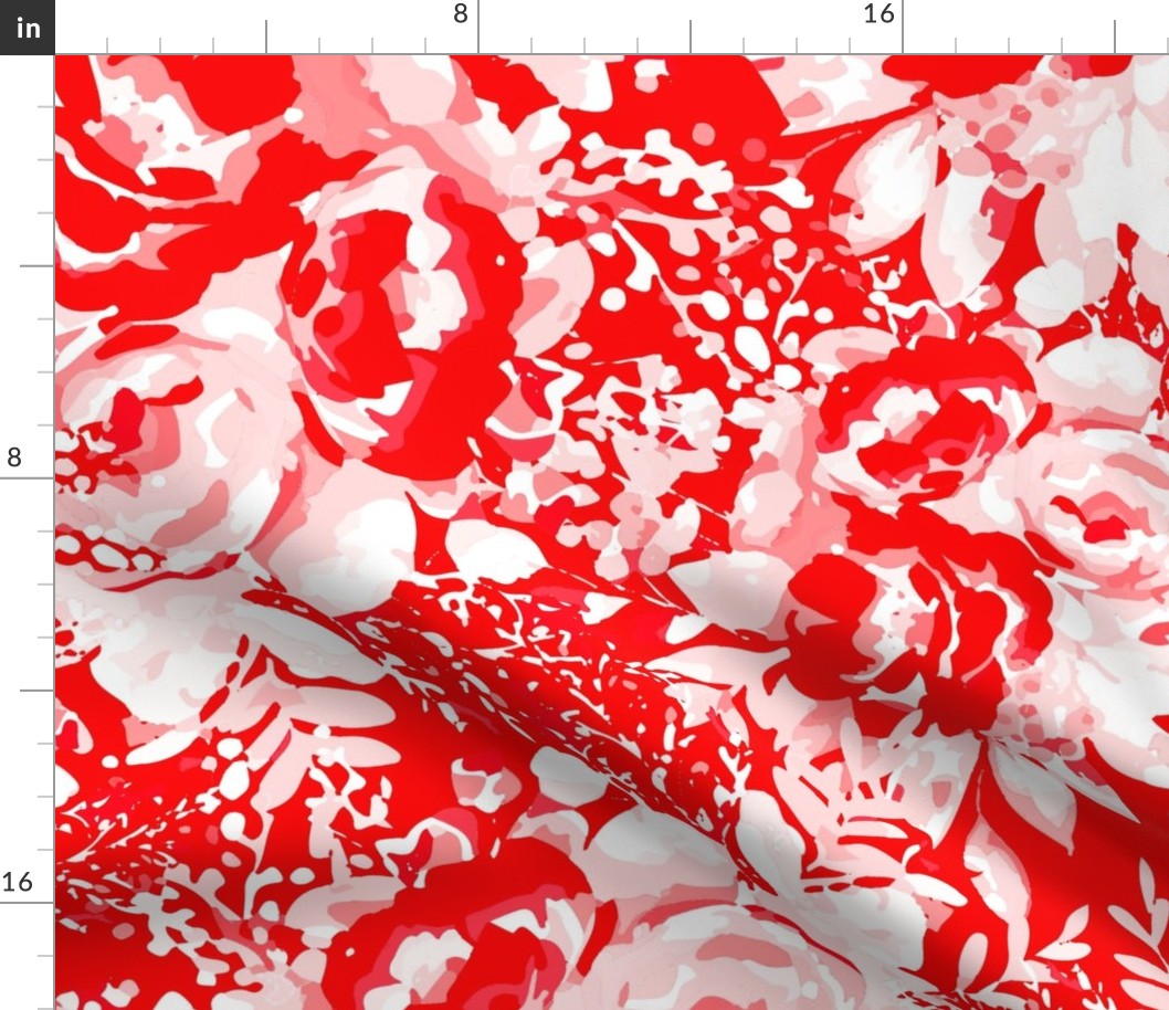 Janice Crimson Flora Pattern
