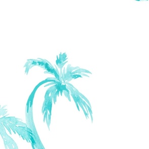 Palm Trees- Turquoise Large
