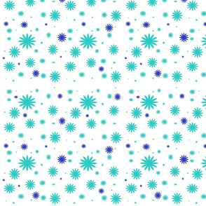 teal flower repeat