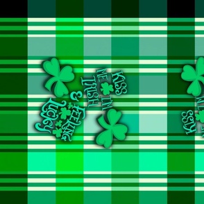St Patricks Day 'Kiss Me I'm Irish & Feeling Lucky' - St. Patrick's Day Tea Towel