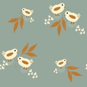 Baby Chicks  - Sage - Standard 6x6 Inch