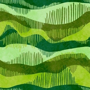 Moss stems wavy stripes camo