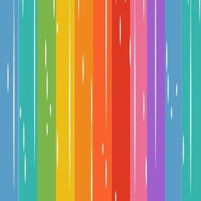 Rainbow Stripe Fabric, Wallpaper and Home Decor