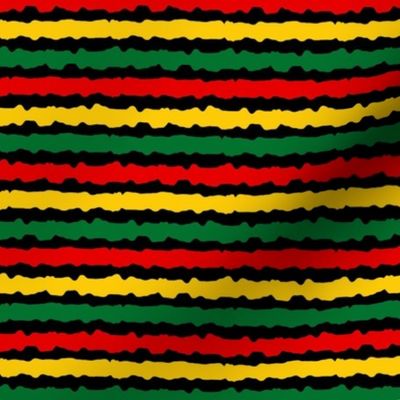 Medium Scale Juneteenth Celebration Black History 1865 Stripes on Black