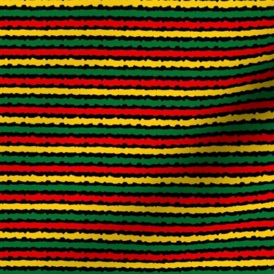 Small Scale Juneteenth Celebration Black History 1865 Stripes on Black
