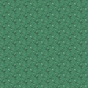 Peachy Floral - Jewel Green