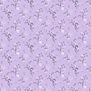 Peachy Floral - Lavender Background